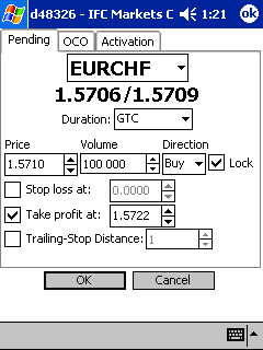 How to Set Pending, OCO, Activation Orders